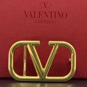Authentic Valentino Garavani V-Logo Buckle - For 30mm Belt - Brushed Finish